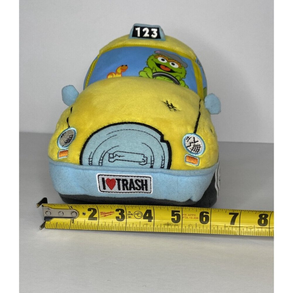 Sesame Street Oscar The Grouch Wacky Taxi Rare Yellow Plush 12 inches - Picture 11 of 11